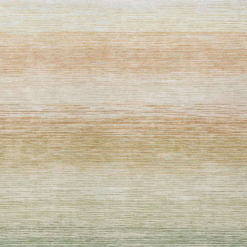 10' X 14' Green And Linen Striped Washable Indoor Outdoor Area Rug Homeroots Outdoor
