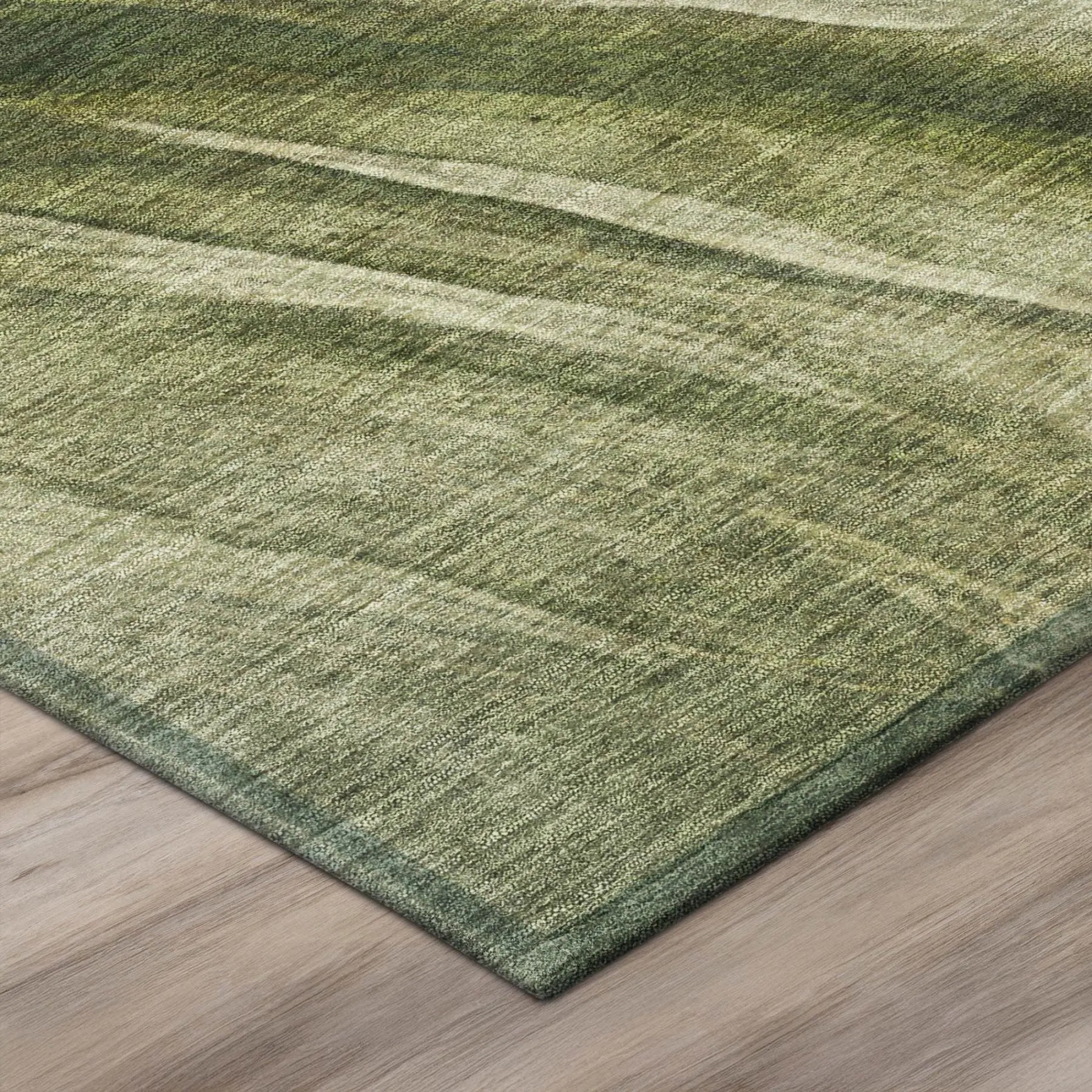 10' X 14' Green And Sage Abstract Washable Indoor Outdoor Area Rug Homeroots Outdoor