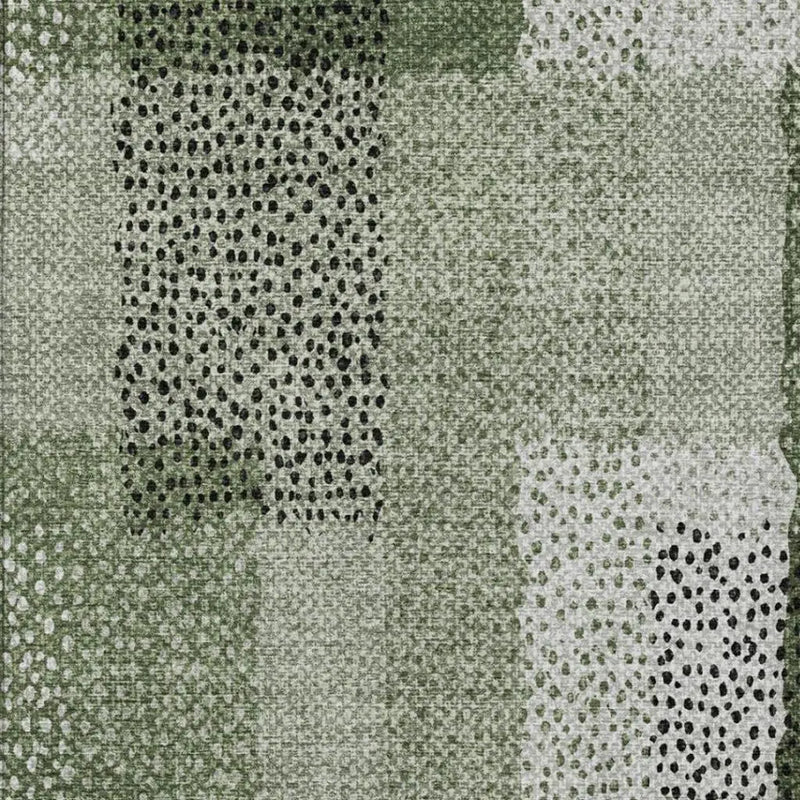 10' X 14' Green And Silver Abstract Washable Indoor Outdoor Area Rug Homeroots Outdoor