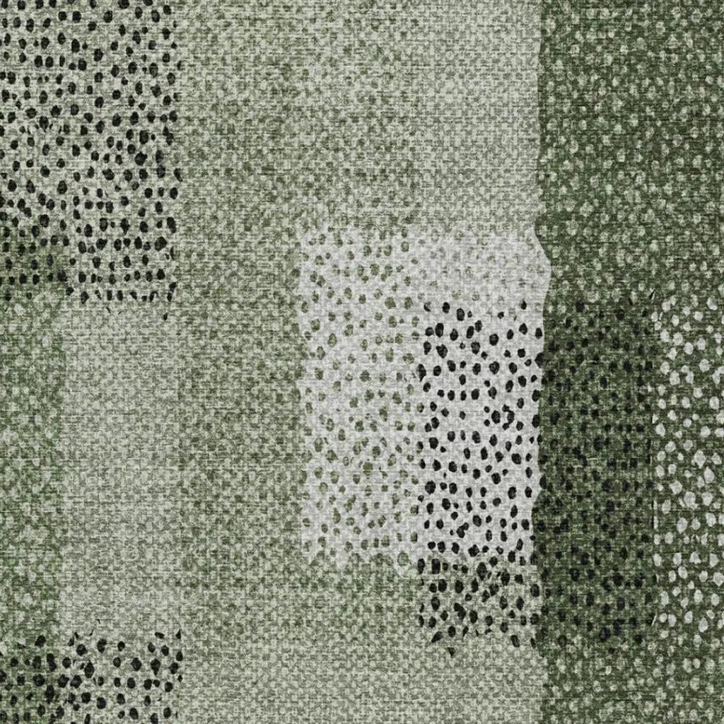 10' X 14' Green And Silver Abstract Washable Indoor Outdoor Area Rug Homeroots Outdoor