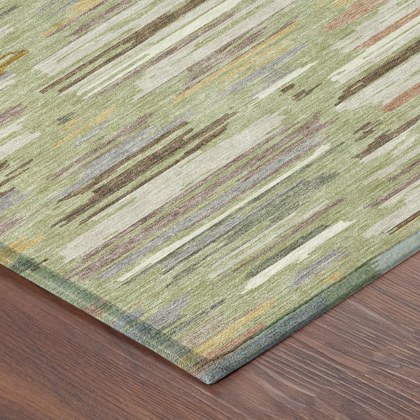 10' X 14' Green And Taupe Southwestern Washable Indoor Outdoor Area Rug Homeroots Outdoor