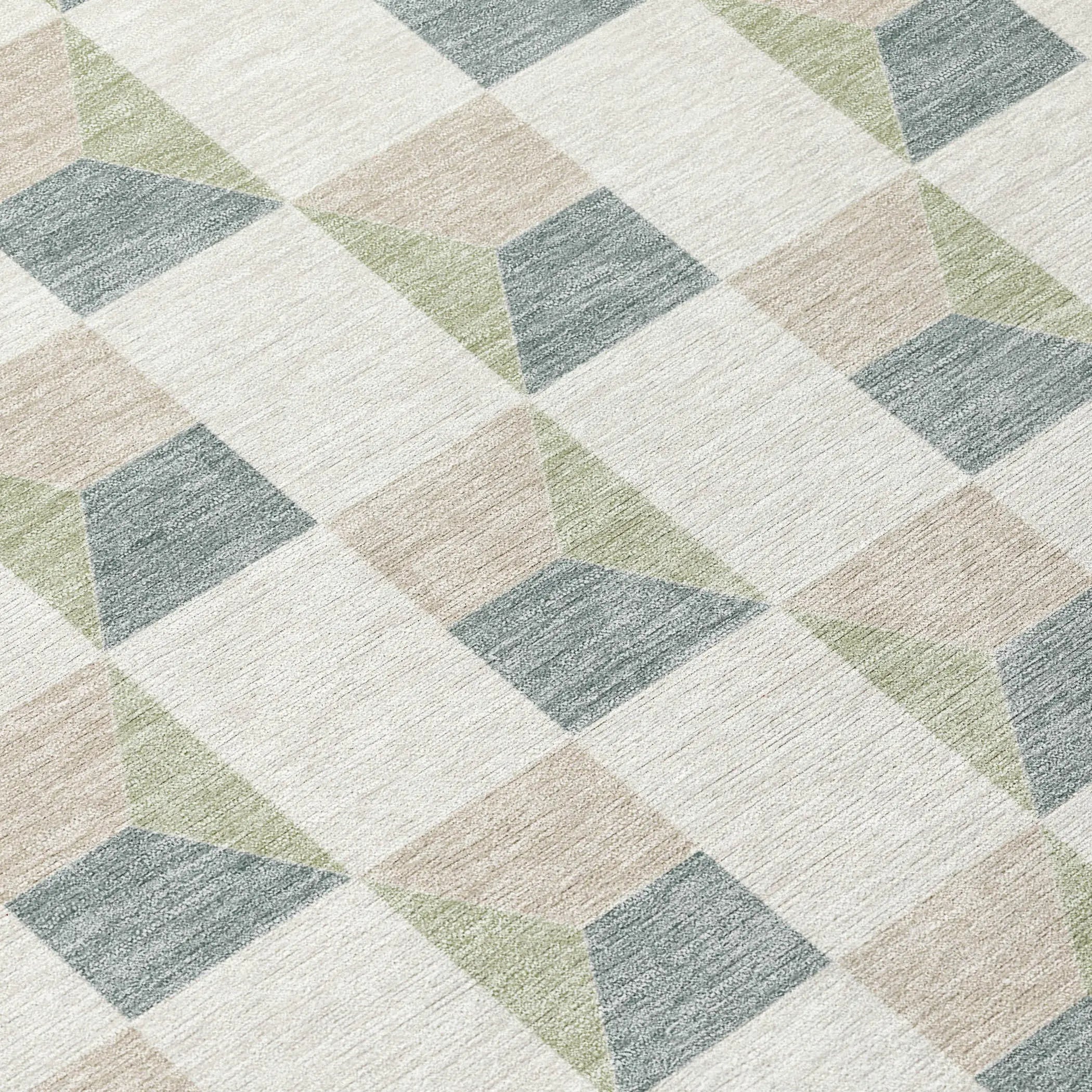 10' X 14' Green And Teal Blue Geometric Washable Indoor Outdoor Area Rug Homeroots Outdoor
