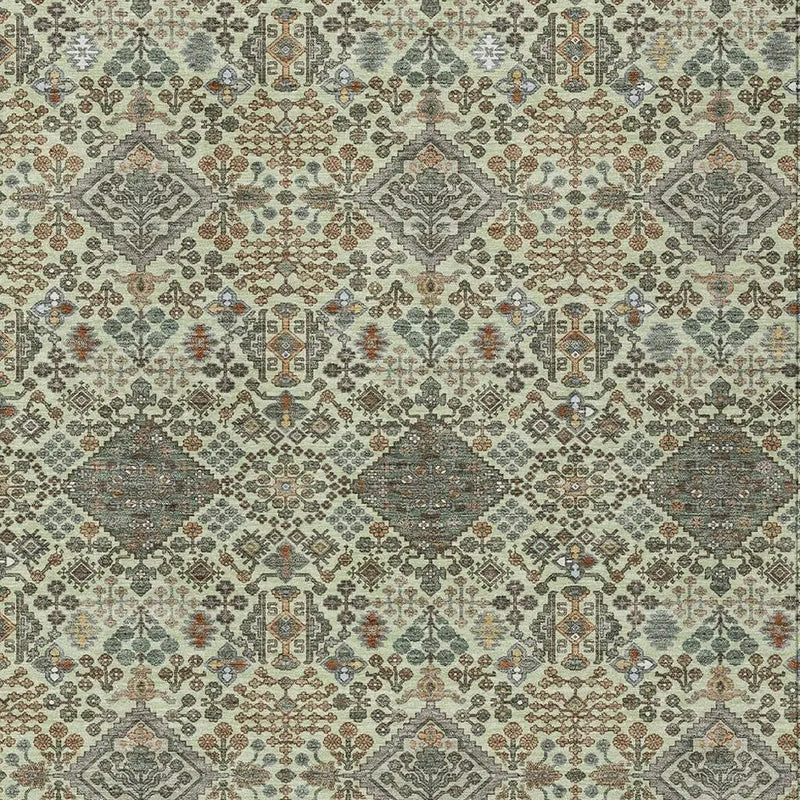 10' X 14' Green And Teal Blue Geometric Washable Indoor Outdoor Area Rug Homeroots Outdoor
