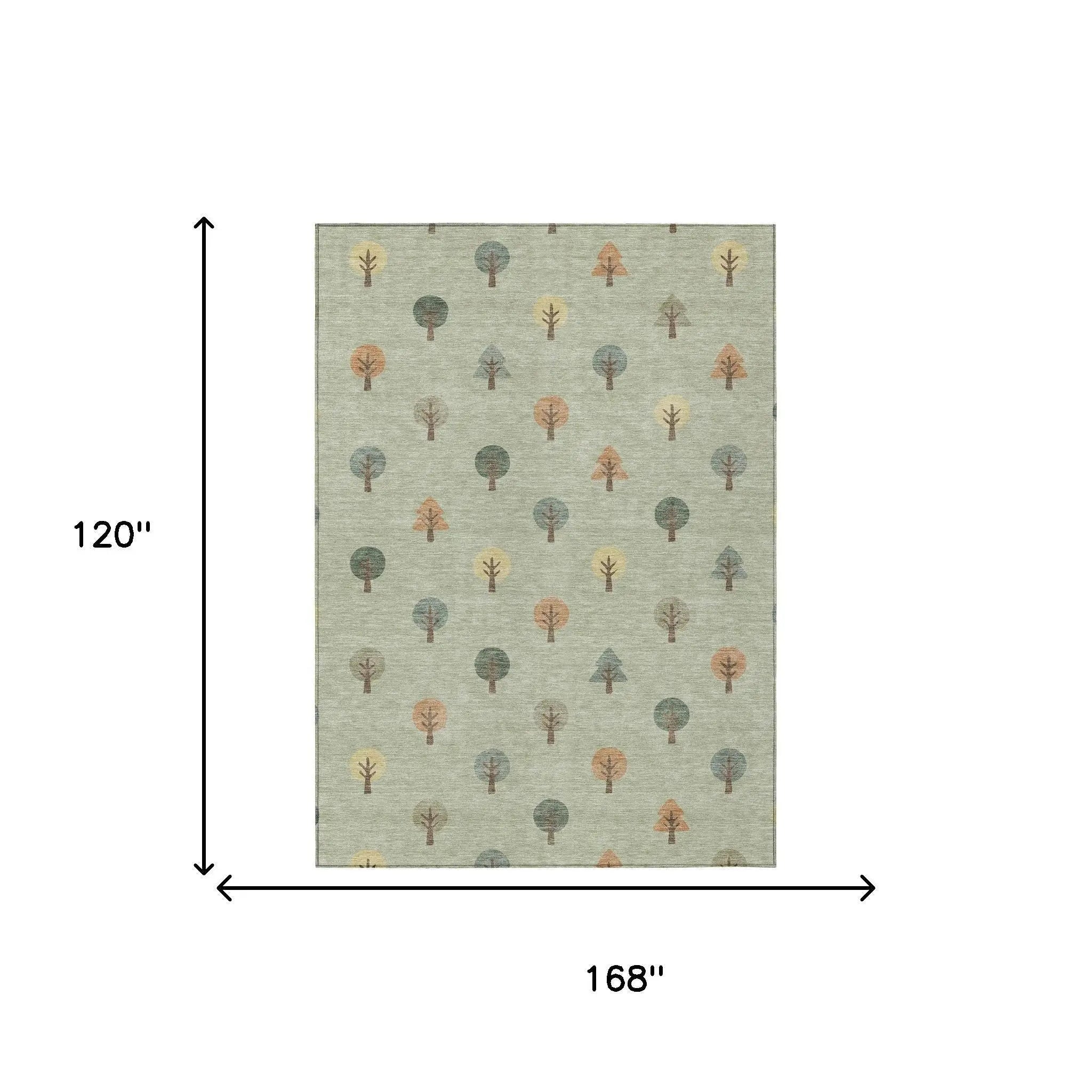 10' X 14' Green And Wheat Geometric Washable Indoor Outdoor Area Rug Homeroots Outdoor