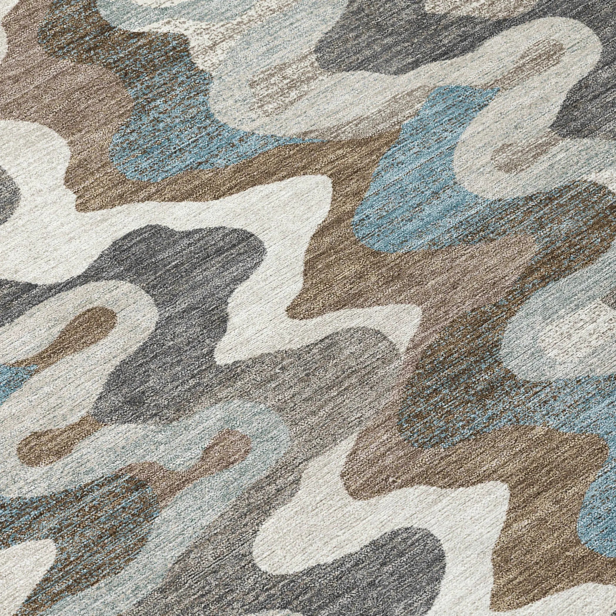 10' X 14' Ivory And Beige Abstract Washable Indoor Outdoor Area Rug Homeroots Outdoor