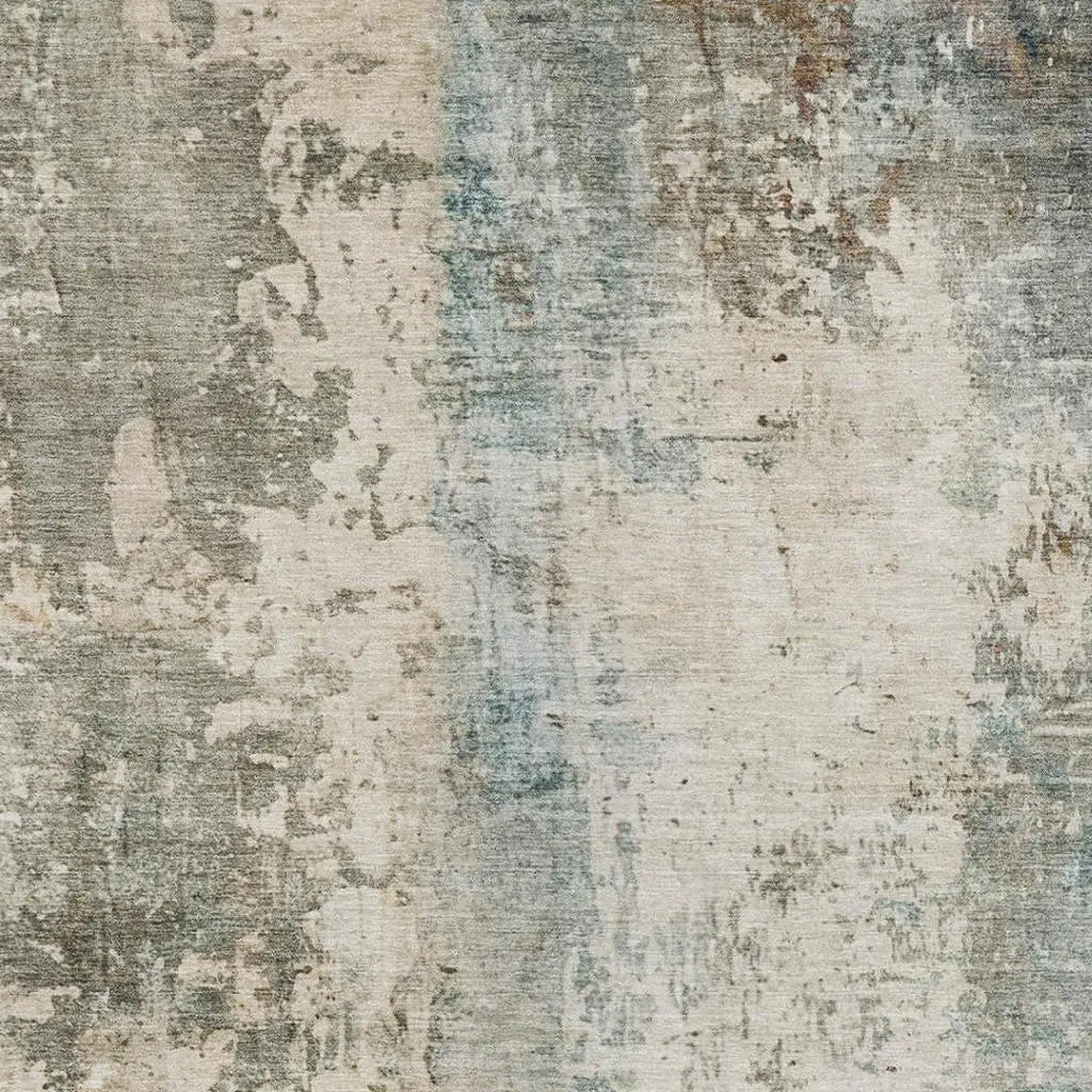 10' X 14' Ivory And Beige Abstract Washable Indoor Outdoor Area Rug Homeroots Outdoor