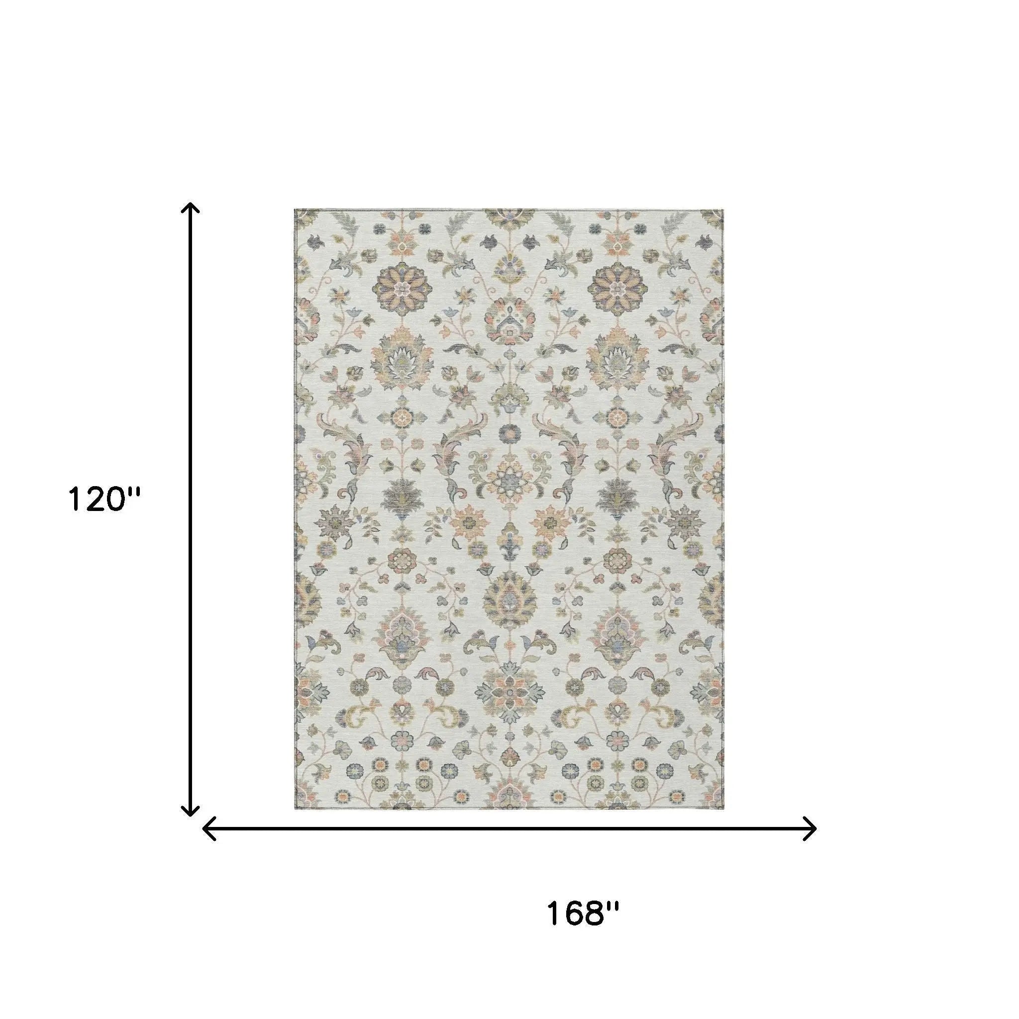 10' X 14' Ivory And Beige Abstract Washable Indoor Outdoor Area Rug Homeroots Outdoor
