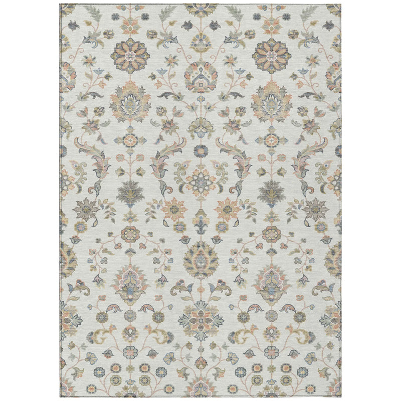 10' X 14' Ivory And Beige Abstract Washable Indoor Outdoor Area Rug Homeroots Outdoor