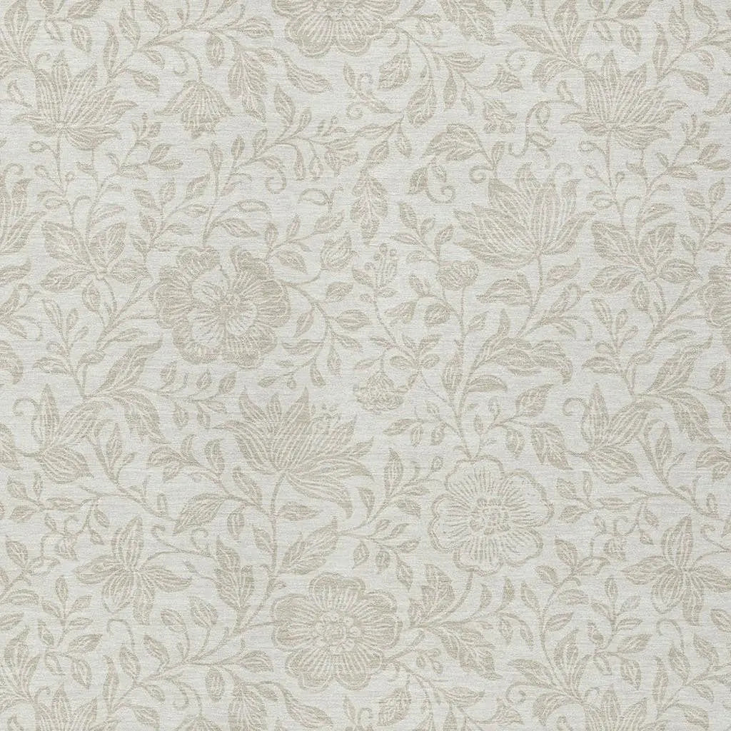 10' X 14' Ivory And Beige Floral Washable Indoor Outdoor Area Rug Homeroots Outdoor