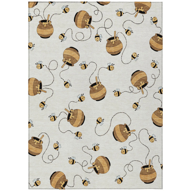 10' X 14' Ivory And Beige Geometric Washable Indoor Outdoor Area Rug Homeroots Outdoor