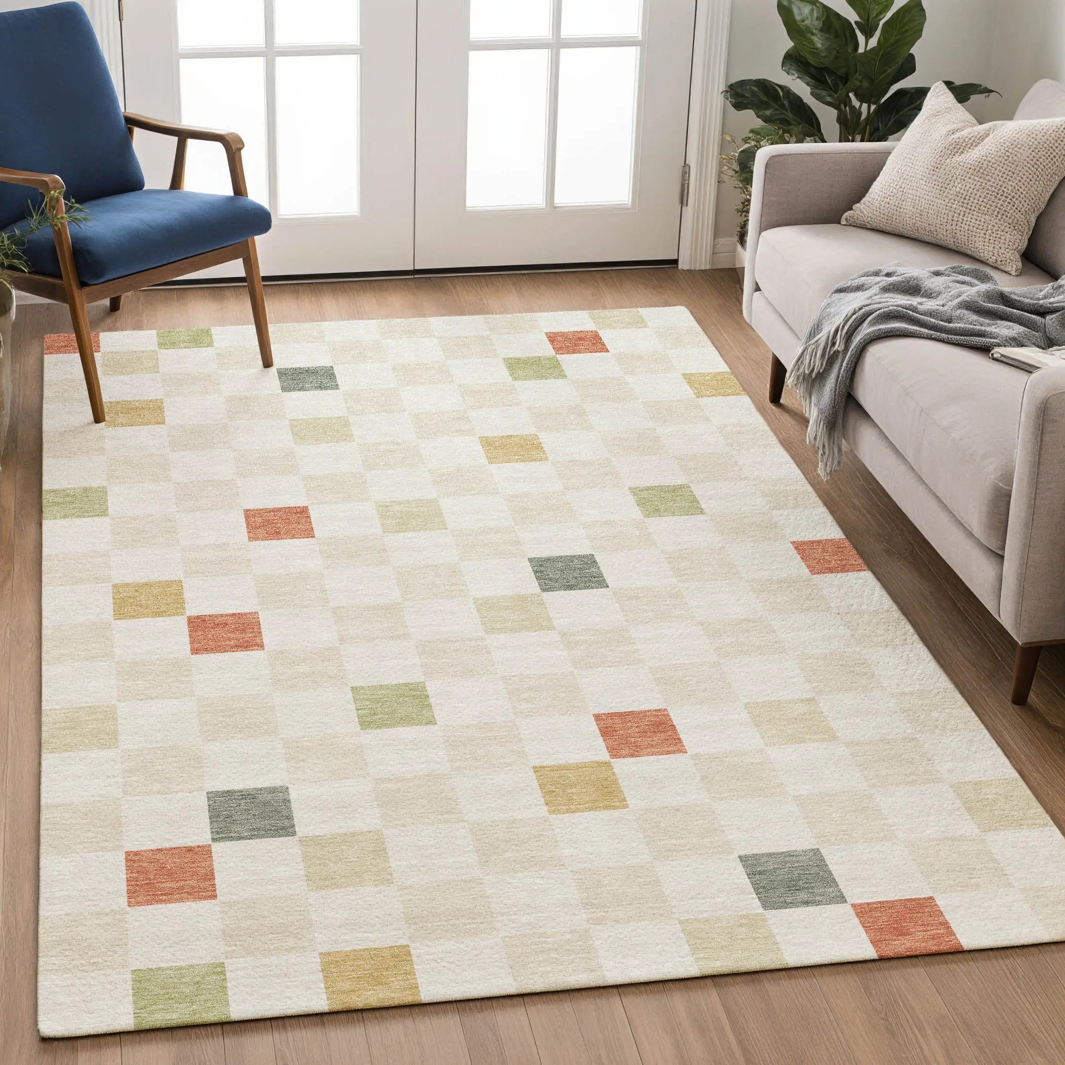 10' X 14' Ivory And Beige Geometric Washable Indoor Outdoor Area Rug Homeroots Outdoor