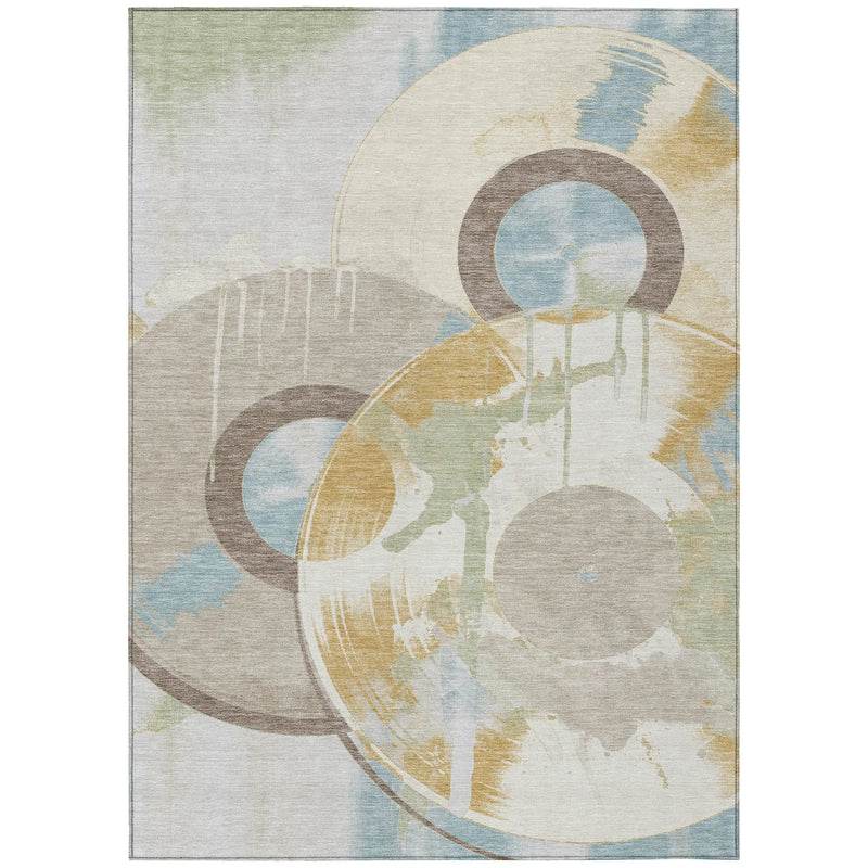 10' X 14' Ivory And Beige Geometric Washable Indoor Outdoor Area Rug Homeroots Outdoor