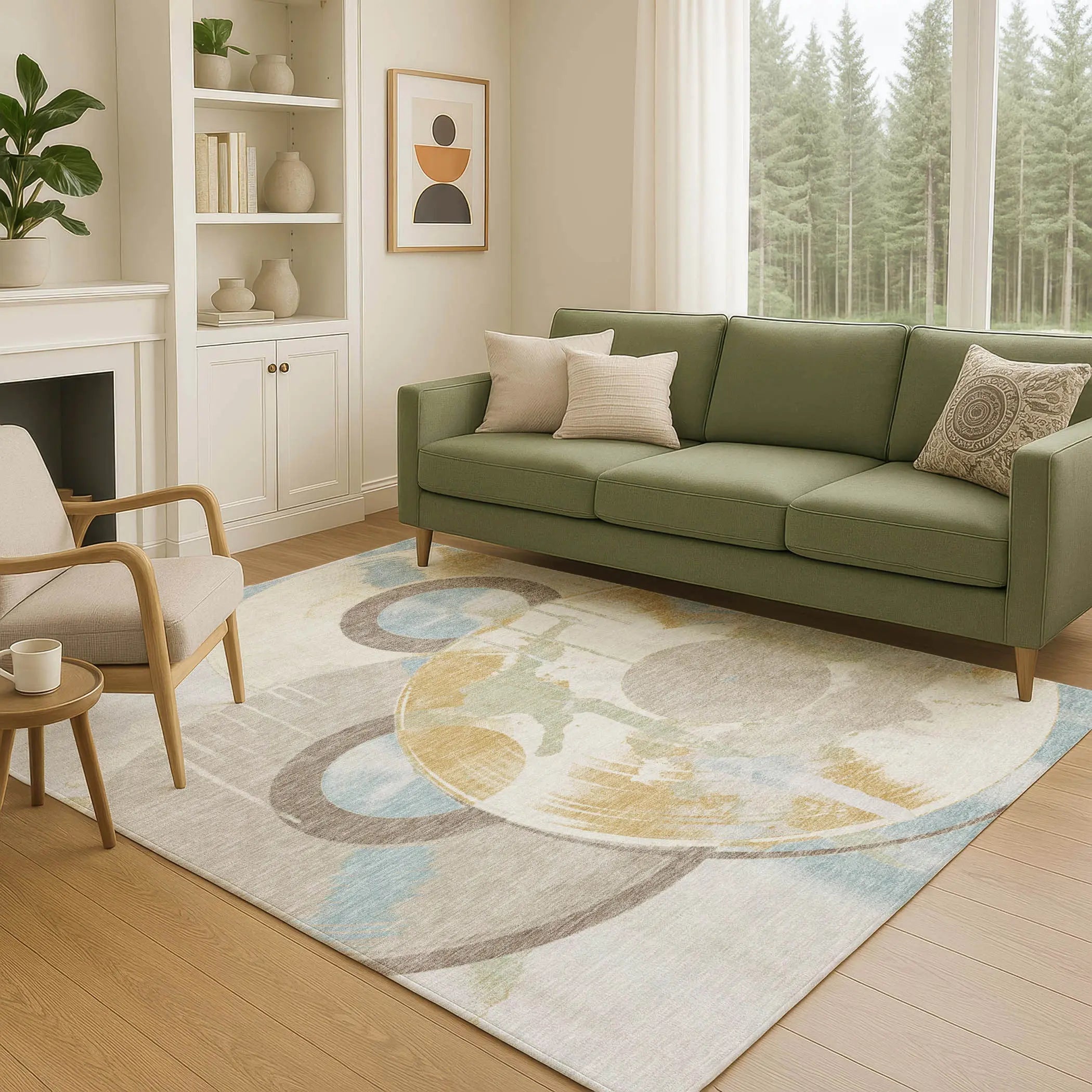 10' X 14' Ivory And Beige Geometric Washable Indoor Outdoor Area Rug Homeroots Outdoor