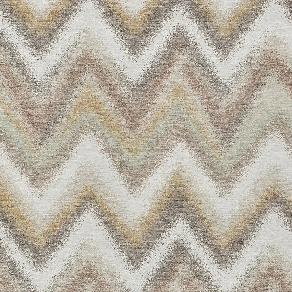 10' X 14' Ivory And Beige Geometric Washable Indoor Outdoor Area Rug Homeroots Outdoor