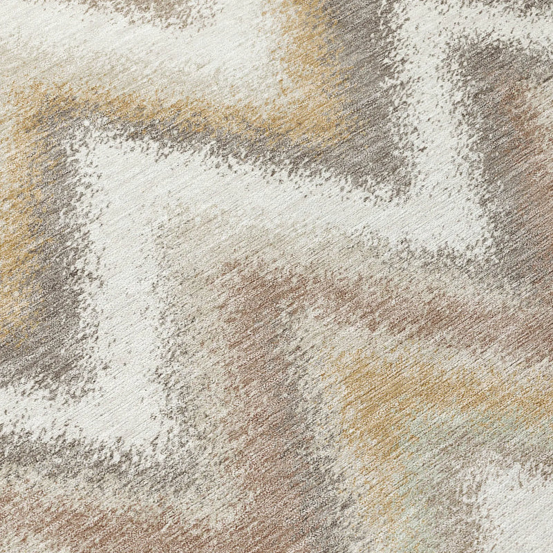 10' X 14' Ivory And Beige Geometric Washable Indoor Outdoor Area Rug Homeroots Outdoor