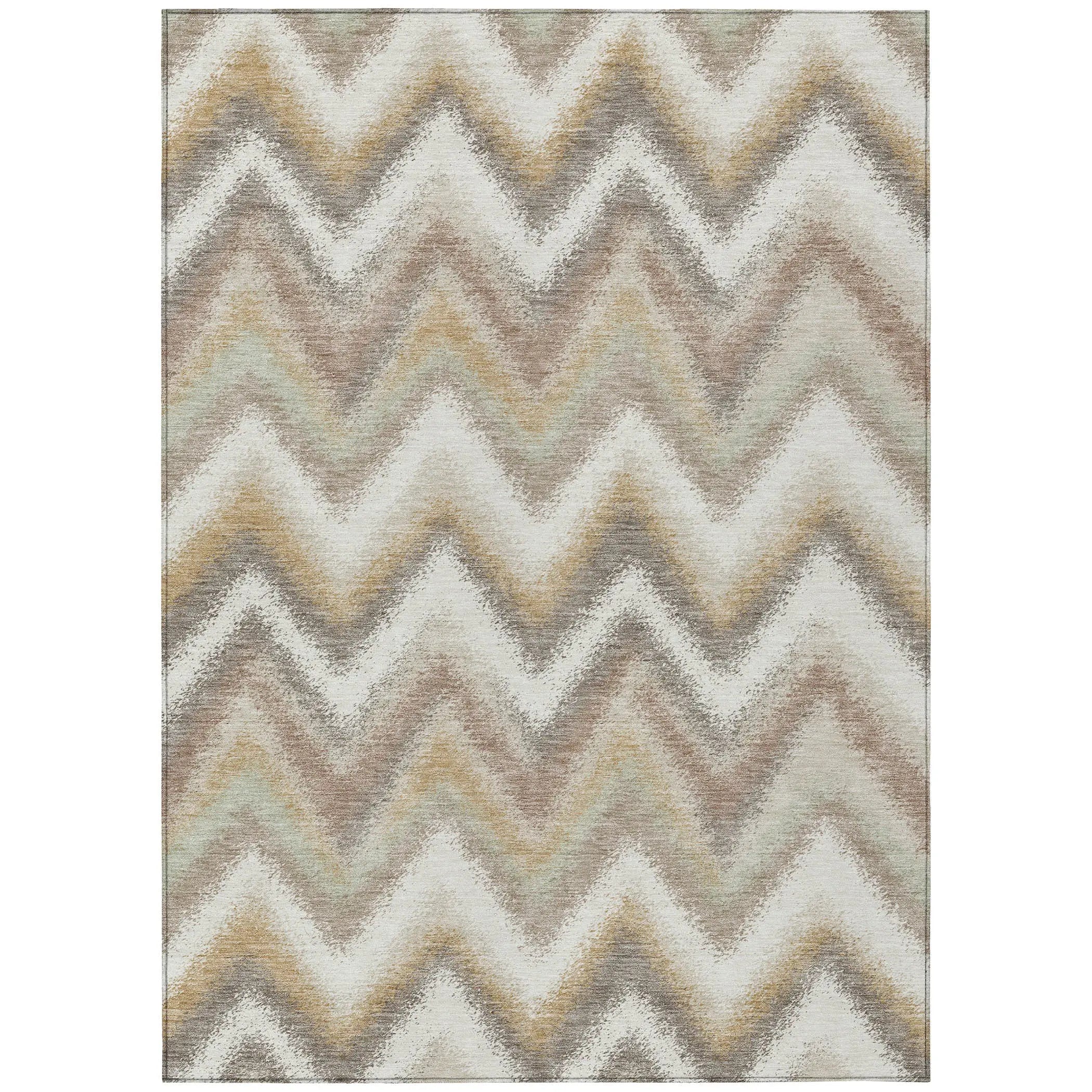 10' X 14' Ivory And Beige Geometric Washable Indoor Outdoor Area Rug Homeroots Outdoor