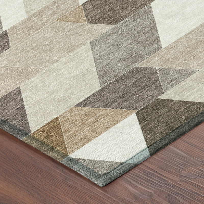 10' X 14' Ivory And Beige Geometric Washable Indoor Outdoor Area Rug Homeroots Outdoor