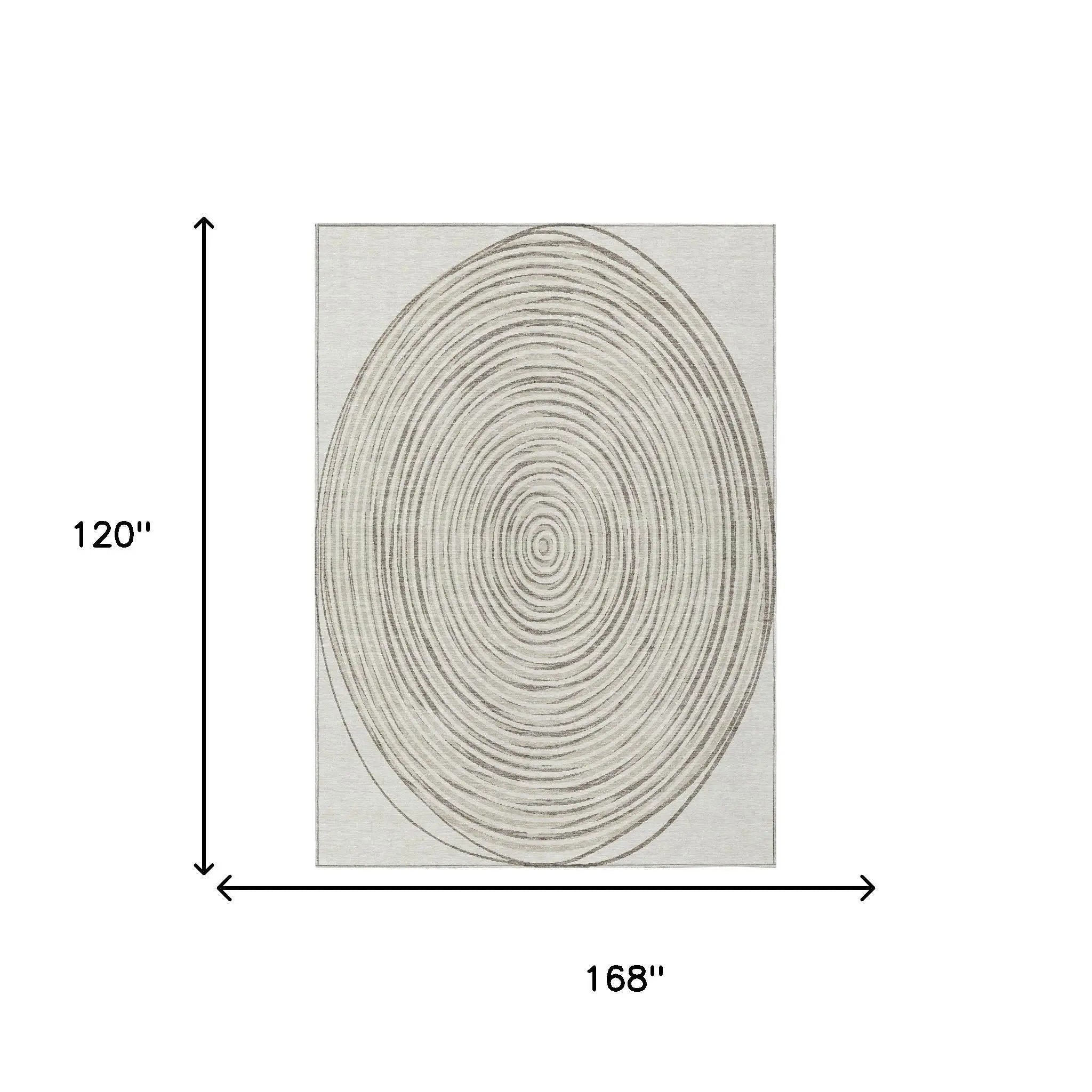 10' X 14' Ivory And Beige Geometric Washable Indoor Outdoor Area Rug Homeroots Outdoor