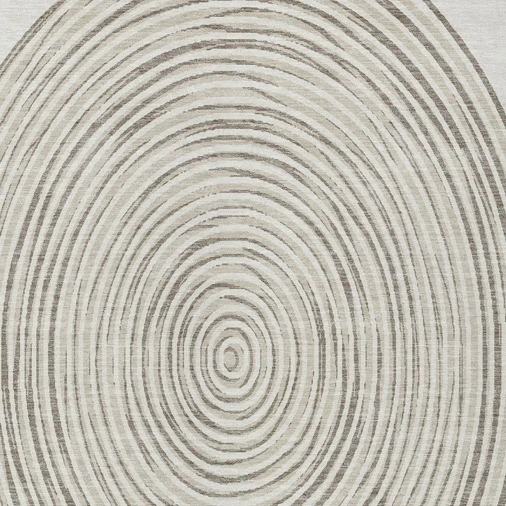 10' X 14' Ivory And Beige Geometric Washable Indoor Outdoor Area Rug Homeroots Outdoor