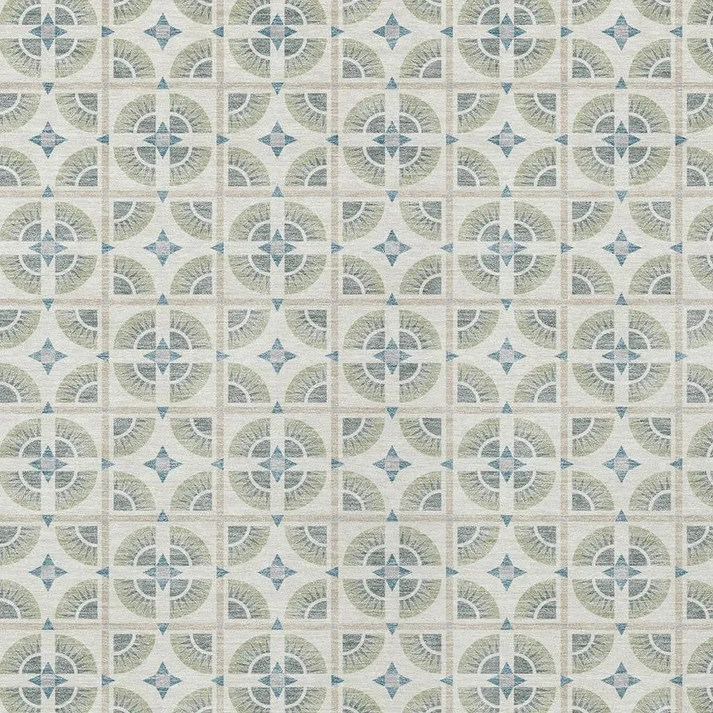 10' X 14' Ivory And Beige Geometric Washable Indoor Outdoor Area Rug Homeroots Outdoor