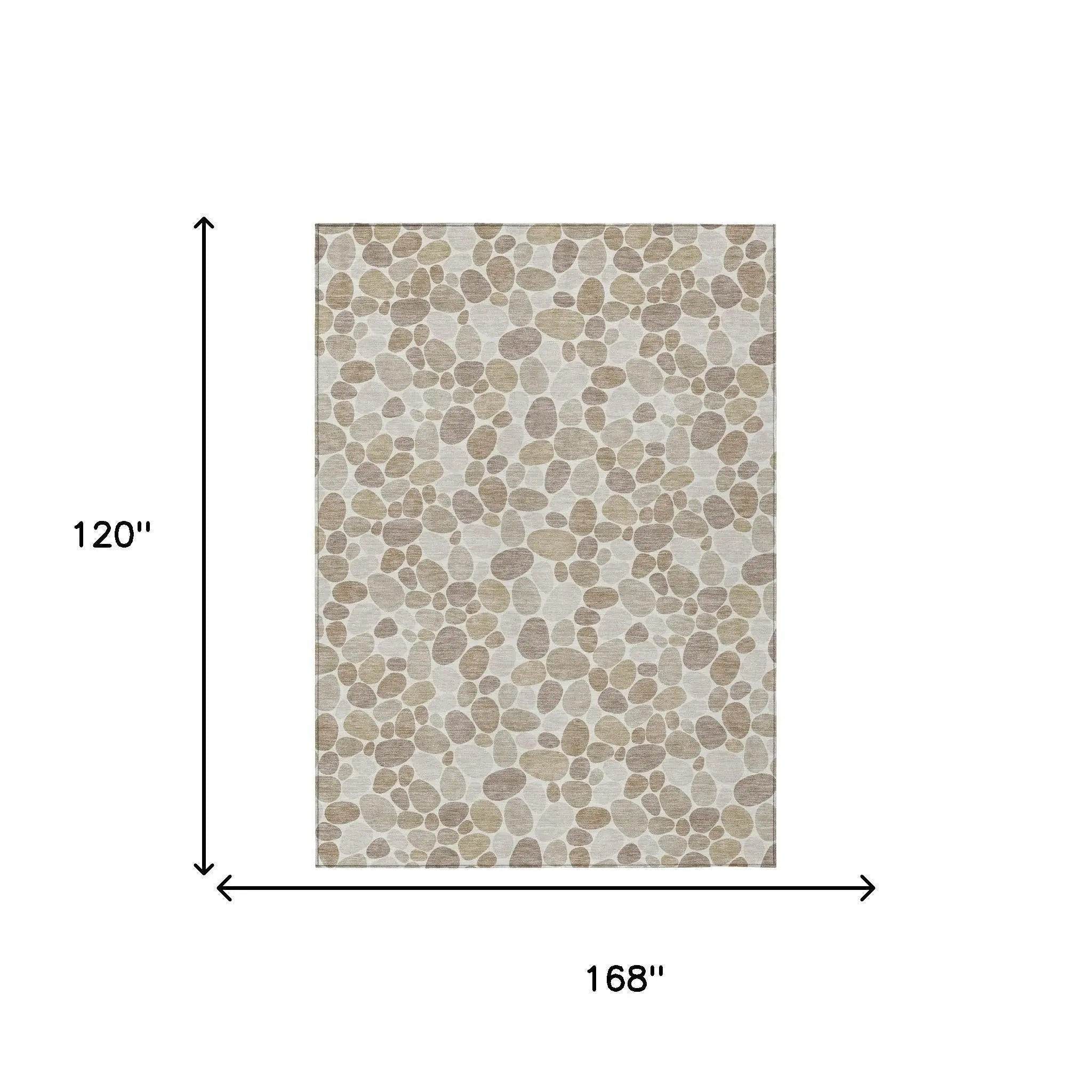 10' X 14' Ivory And Beige Geometric Washable Indoor Outdoor Area Rug Homeroots Outdoor