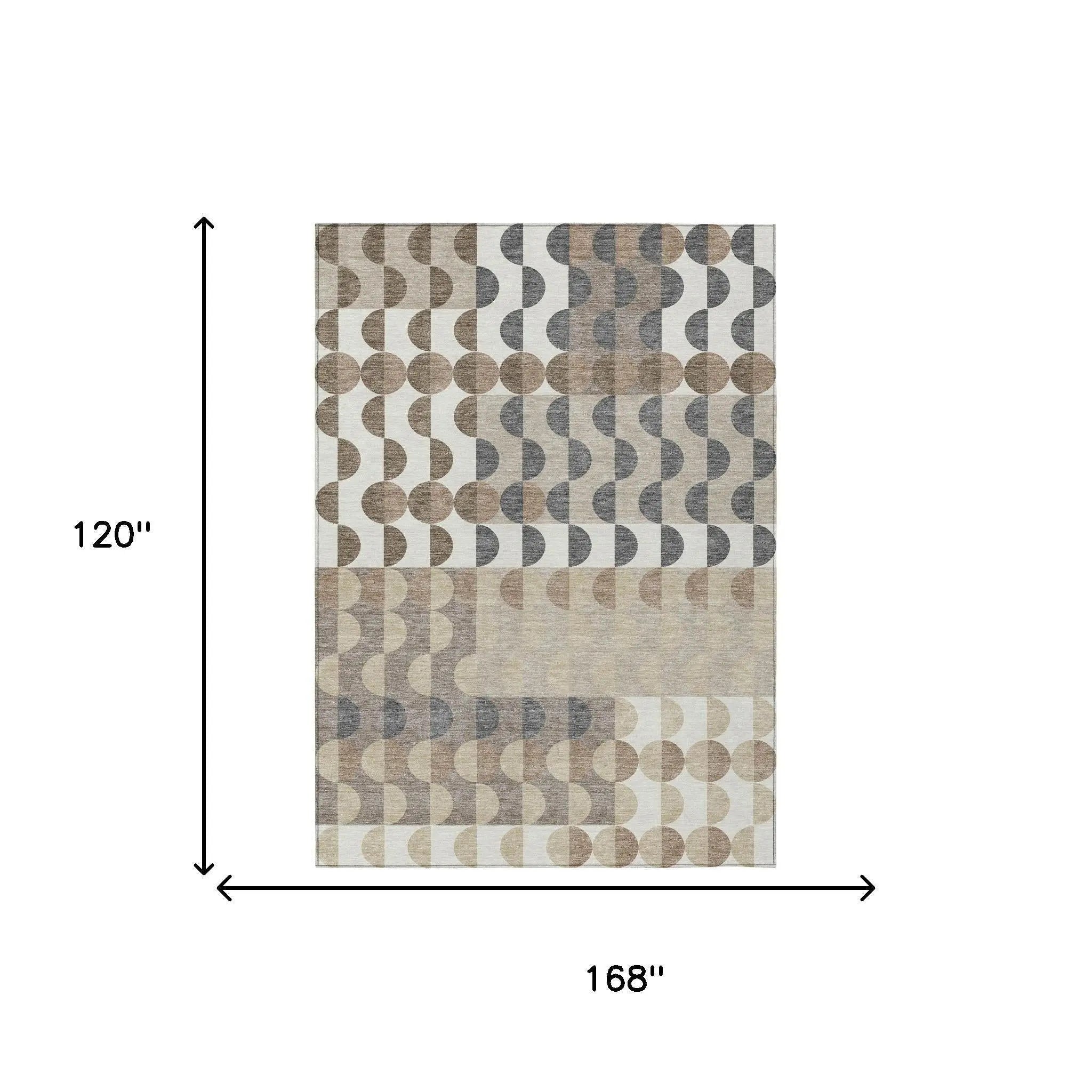 10' X 14' Ivory And Beige Geometric Washable Indoor Outdoor Area Rug Homeroots Outdoor
