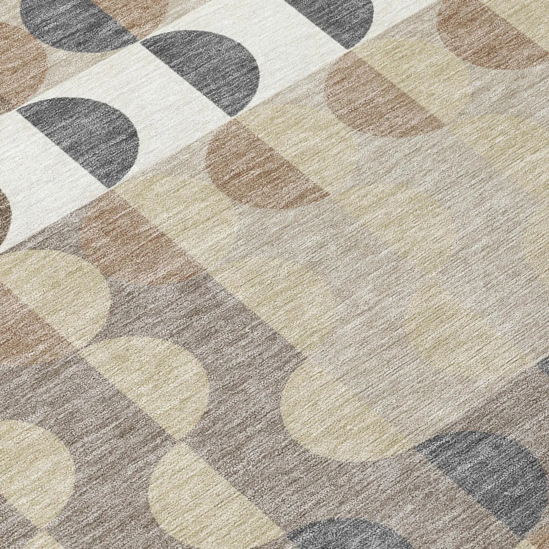 10' X 14' Ivory And Beige Geometric Washable Indoor Outdoor Area Rug Homeroots Outdoor