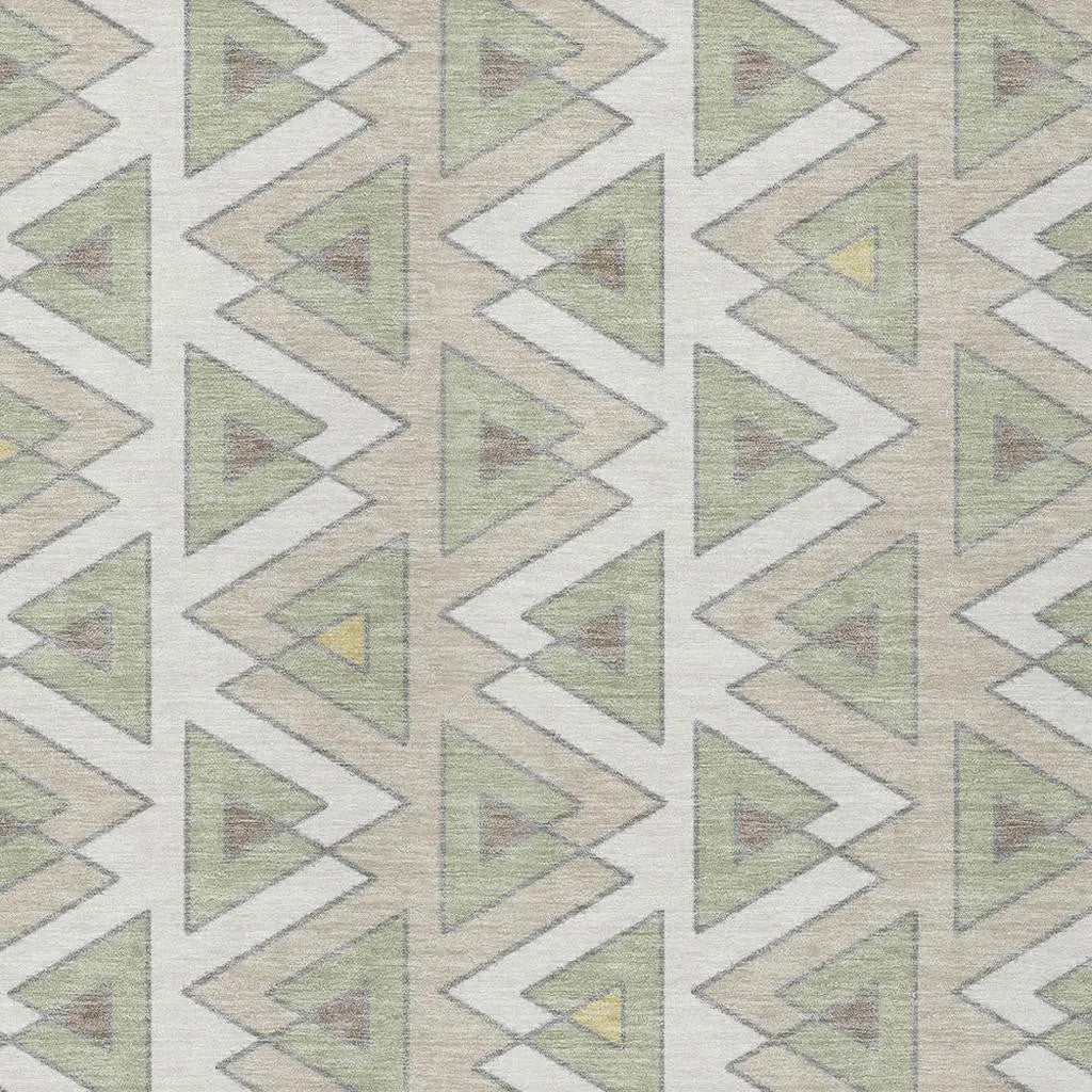 10' X 14' Ivory And Beige Geometric Washable Indoor Outdoor Area Rug Homeroots Outdoor