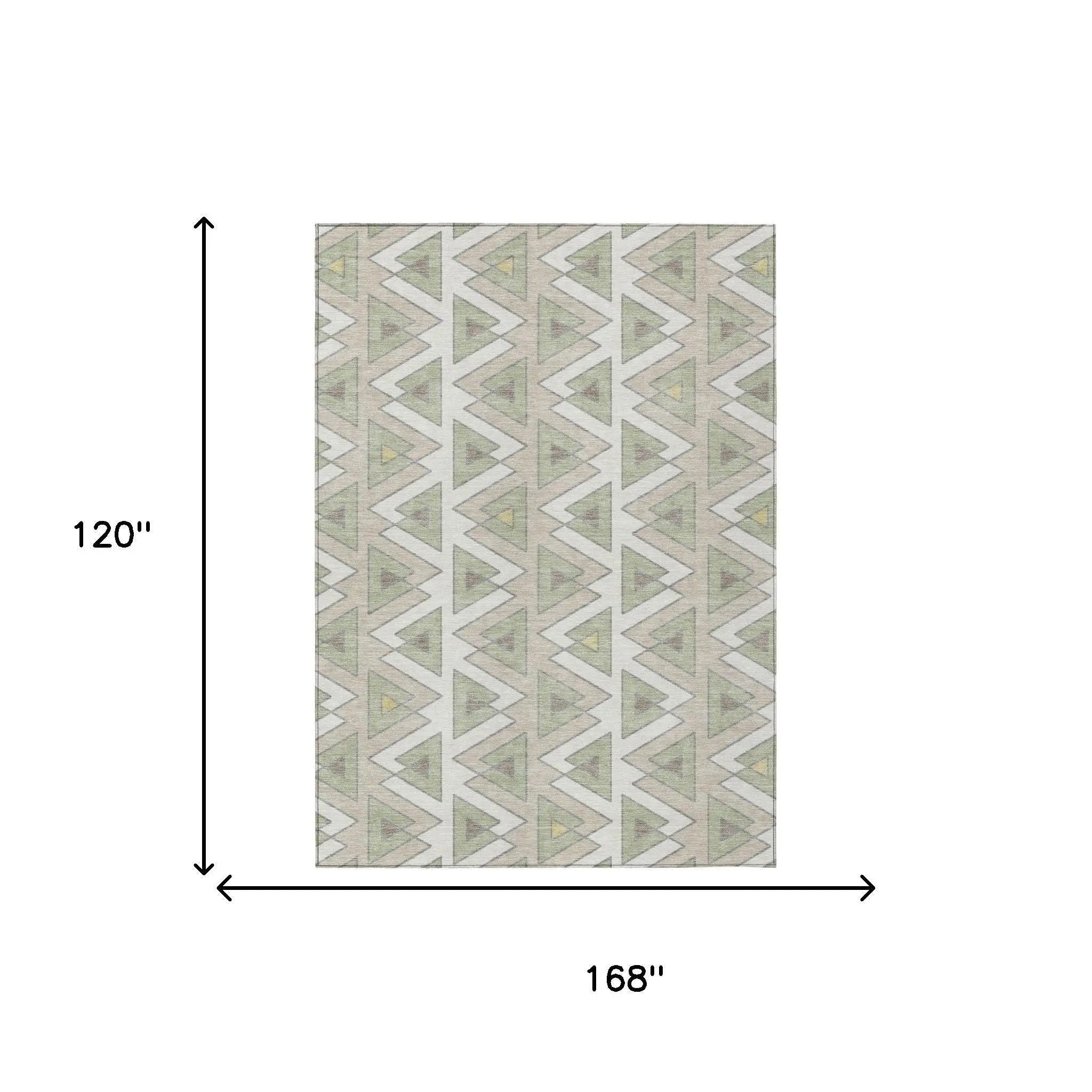 10' X 14' Ivory And Beige Geometric Washable Indoor Outdoor Area Rug Homeroots Outdoor