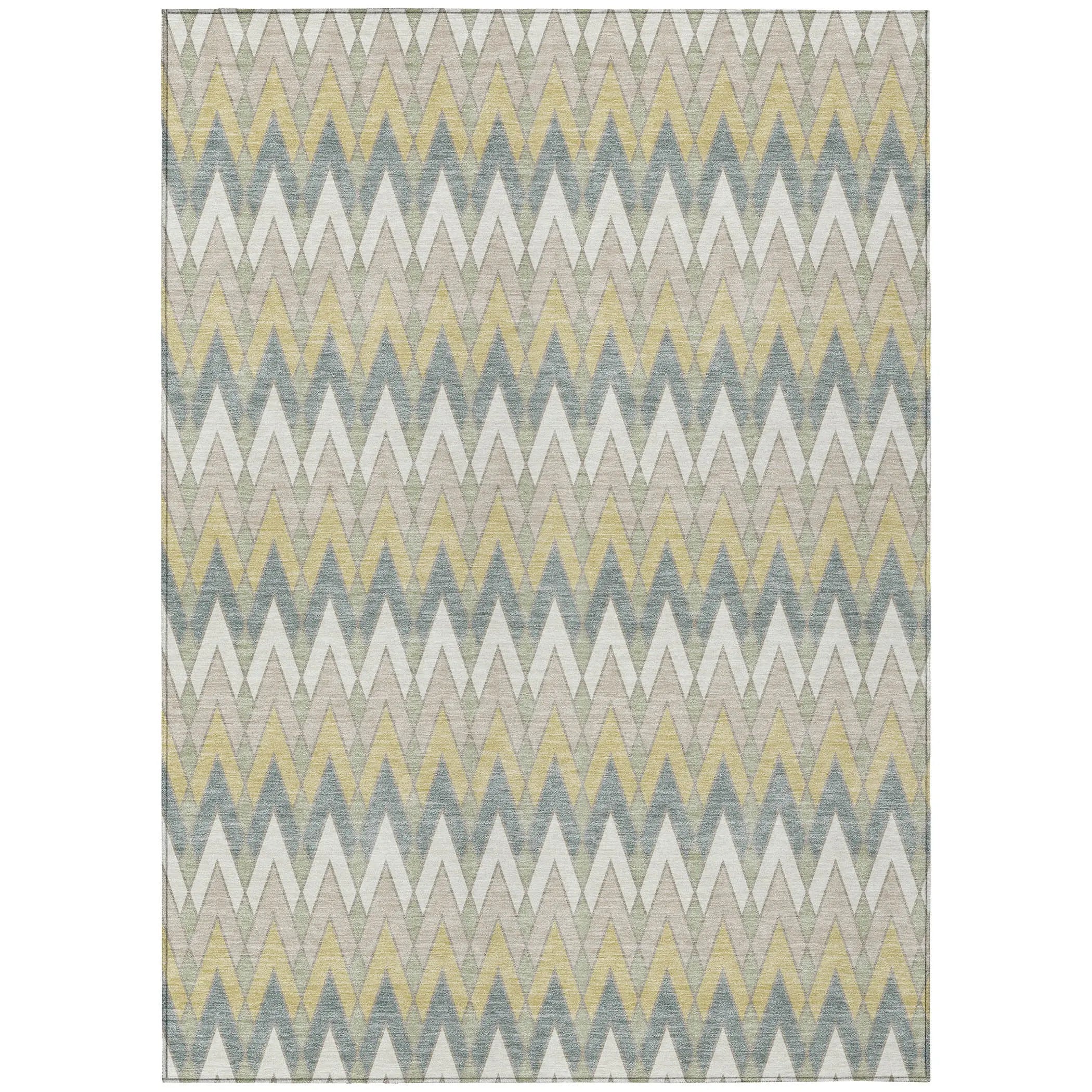 10' X 14' Ivory And Beige Geometric Washable Indoor Outdoor Area Rug Homeroots Outdoor
