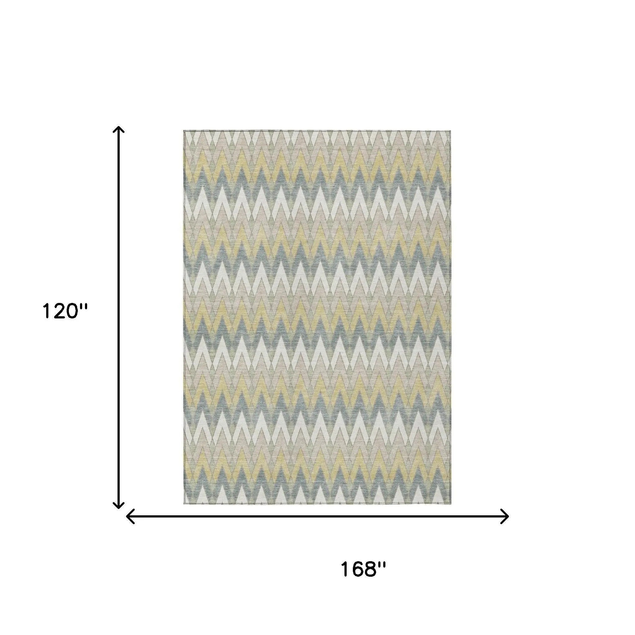 10' X 14' Ivory And Beige Geometric Washable Indoor Outdoor Area Rug Homeroots Outdoor