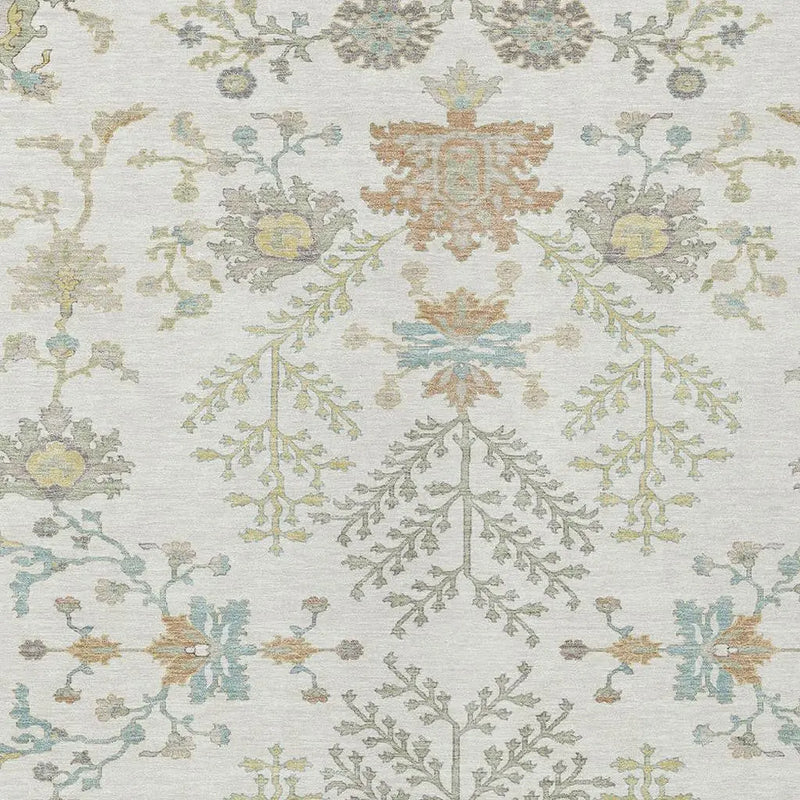 10' X 14' Ivory And Beige Oriental Washable Indoor Outdoor Area Rug Homeroots Outdoor