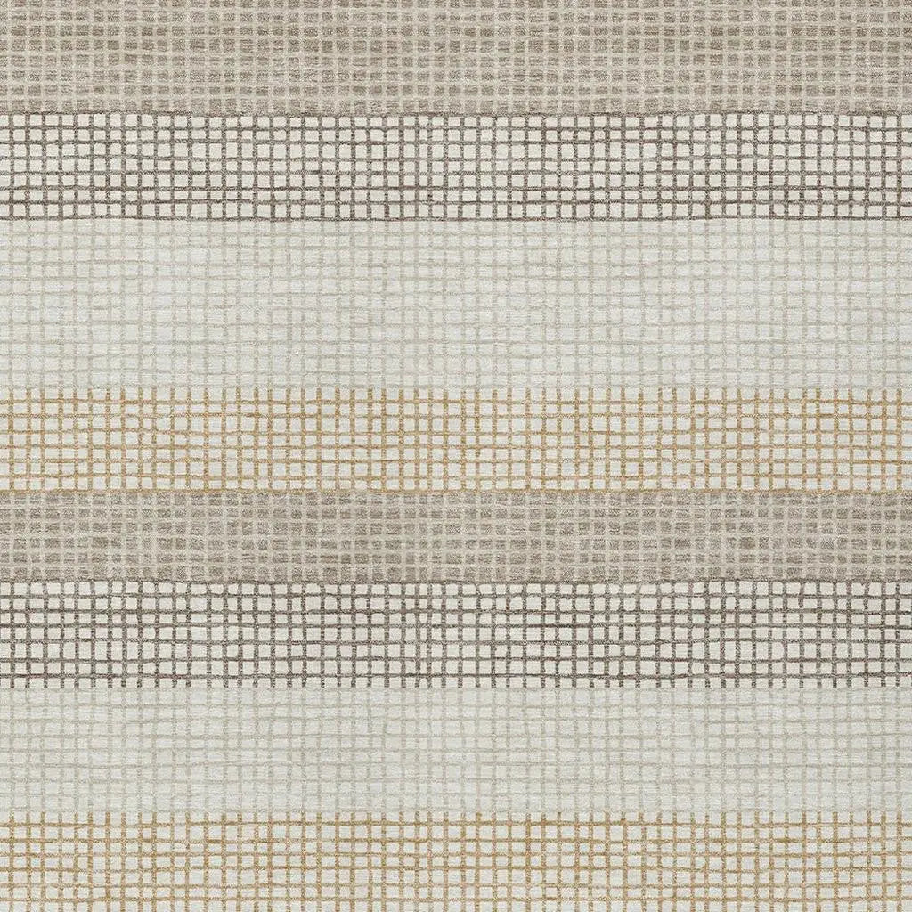 10' X 14' Ivory And Beige Striped Washable Indoor Outdoor Area Rug Homeroots Outdoor