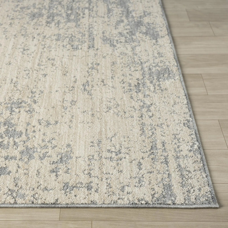 10' X 14' Ivory And Blue Abstract Area Rug Homeroots Home Decor