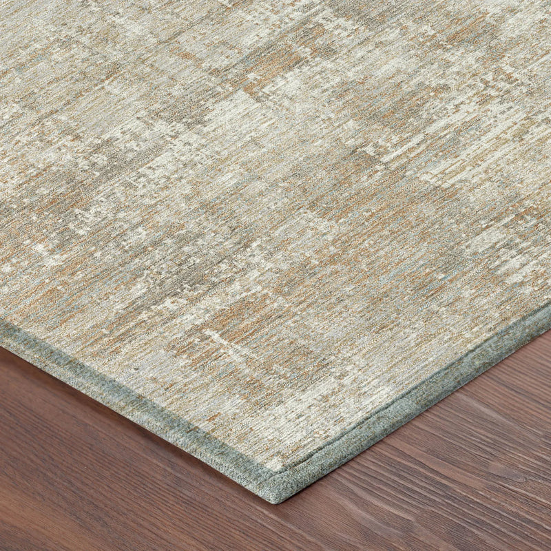 10' X 14' Ivory And Blue Abstract Washable Indoor Outdoor Area Rug Homeroots Outdoor