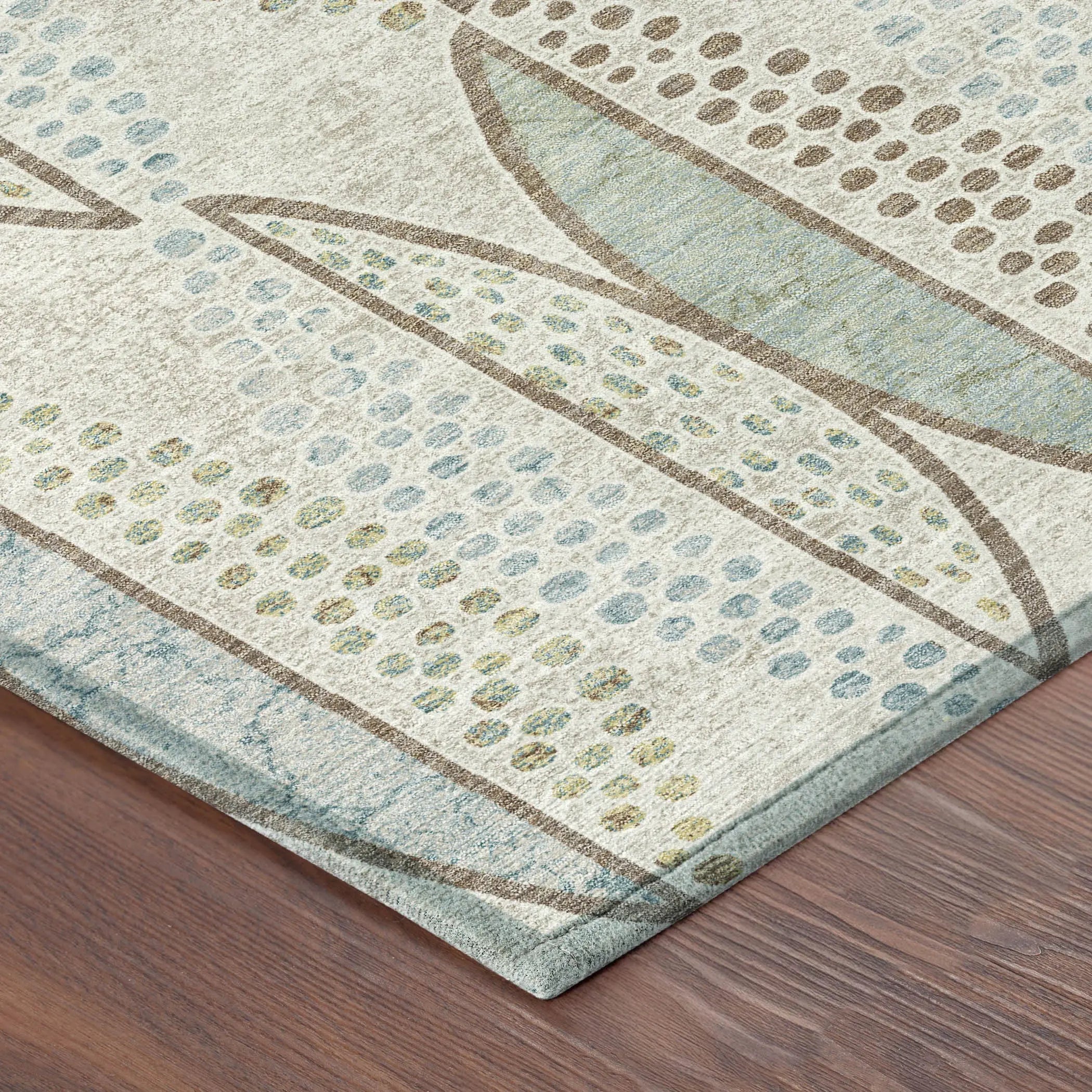10' X 14' Ivory And Brown Geometric Washable Indoor Outdoor Area Rug Homeroots Outdoor