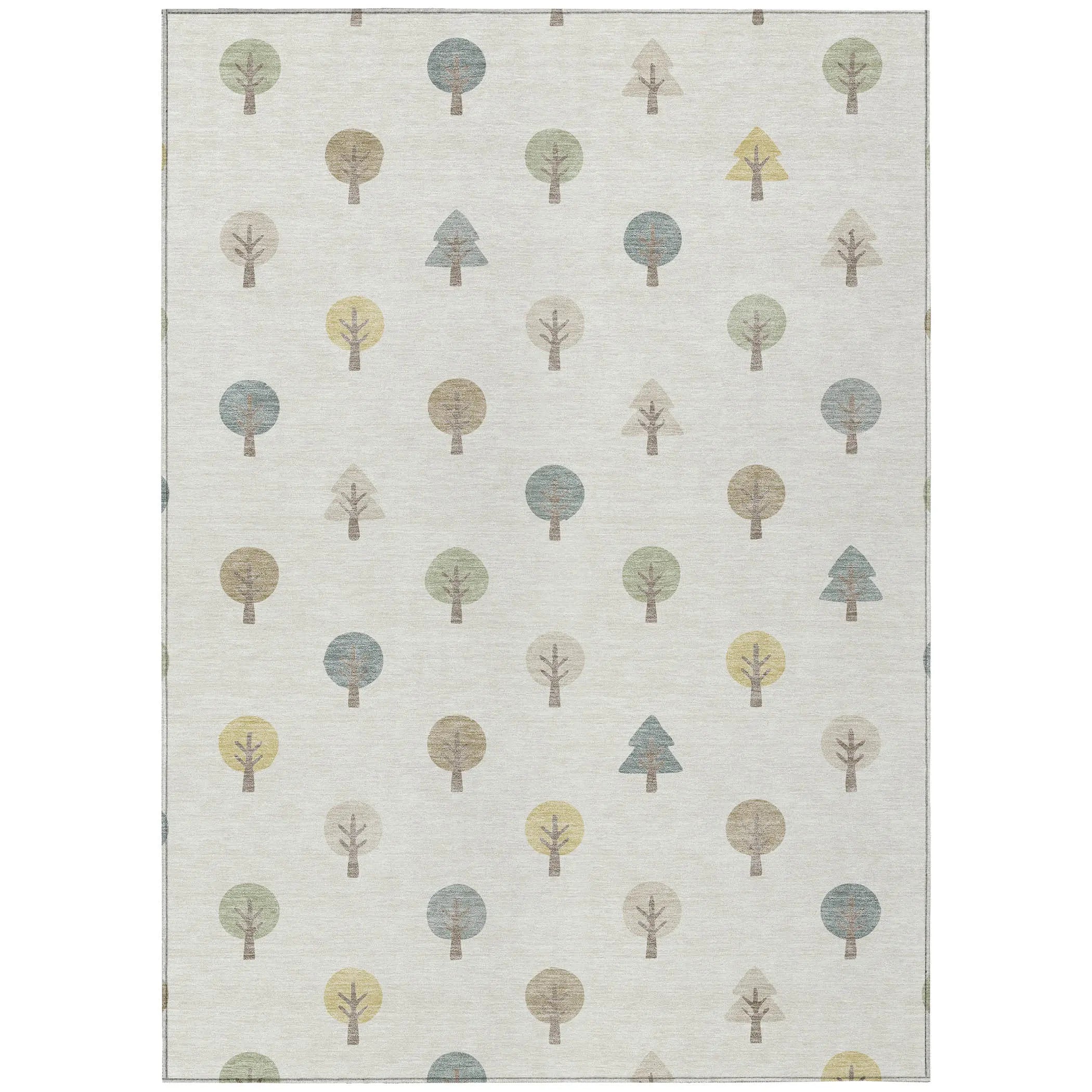 10' X 14' Ivory And Brown Geometric Washable Indoor Outdoor Area Rug Homeroots Outdoor
