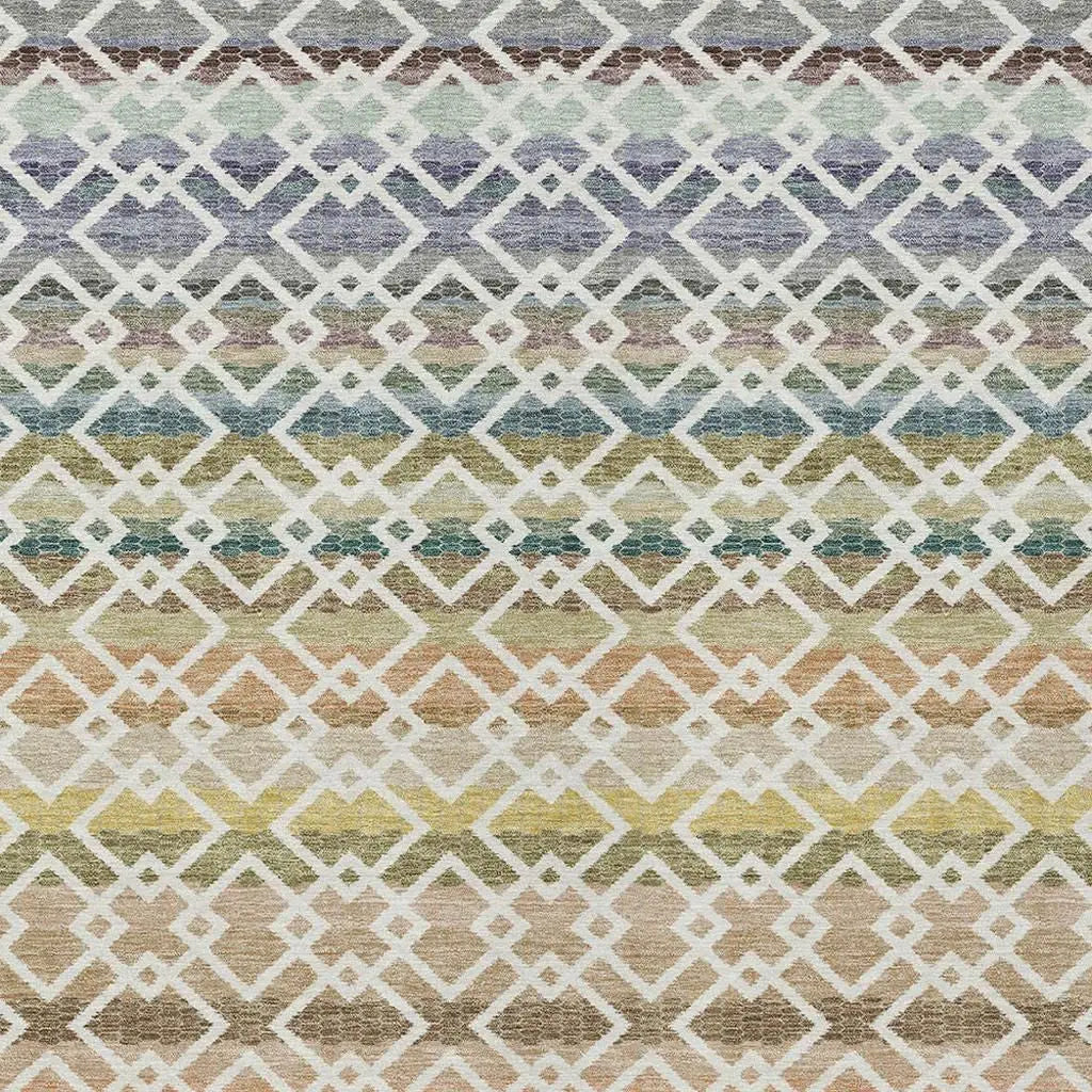 10' X 14' Ivory And Chocolate Striped Washable Indoor Outdoor Area Rug Homeroots Outdoor