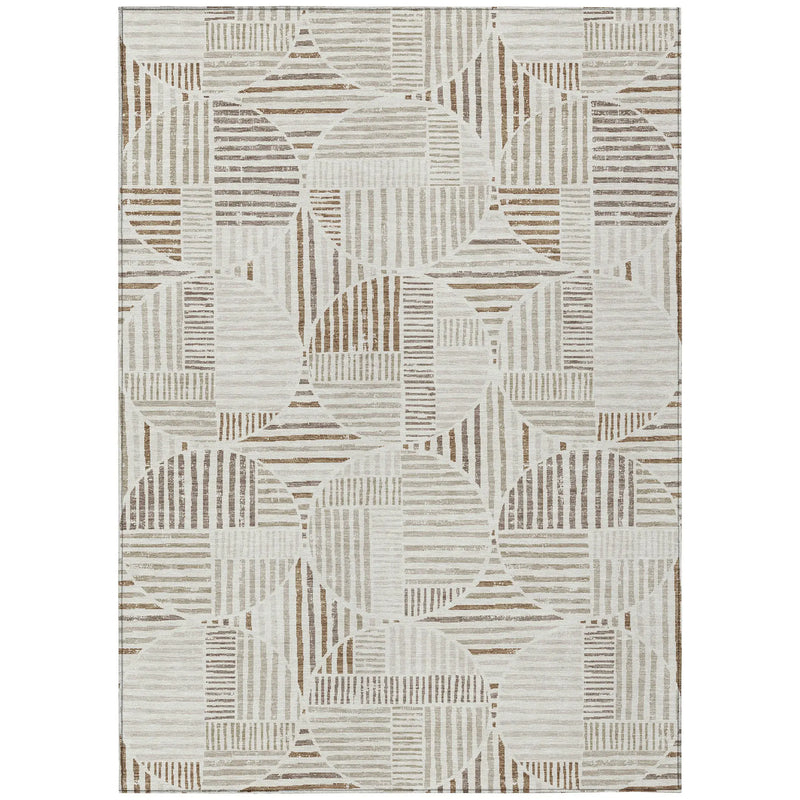 10' X 14' Ivory And Graphite Geometric Washable Indoor Outdoor Area Rug Homeroots Outdoor