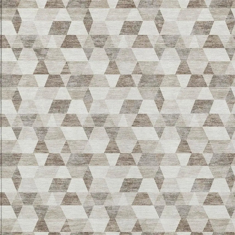 10' X 14' Ivory And Graphite Geometric Washable Indoor Outdoor Area Rug Homeroots Outdoor