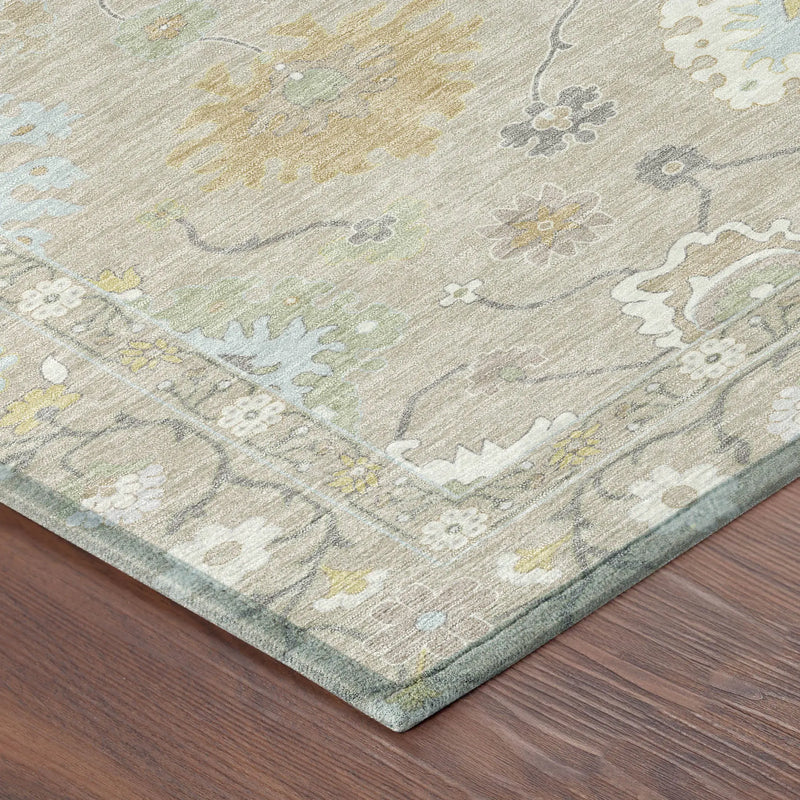 10' X 14' Ivory And Gray Oriental Washable Indoor Outdoor Area Rug Homeroots Outdoor