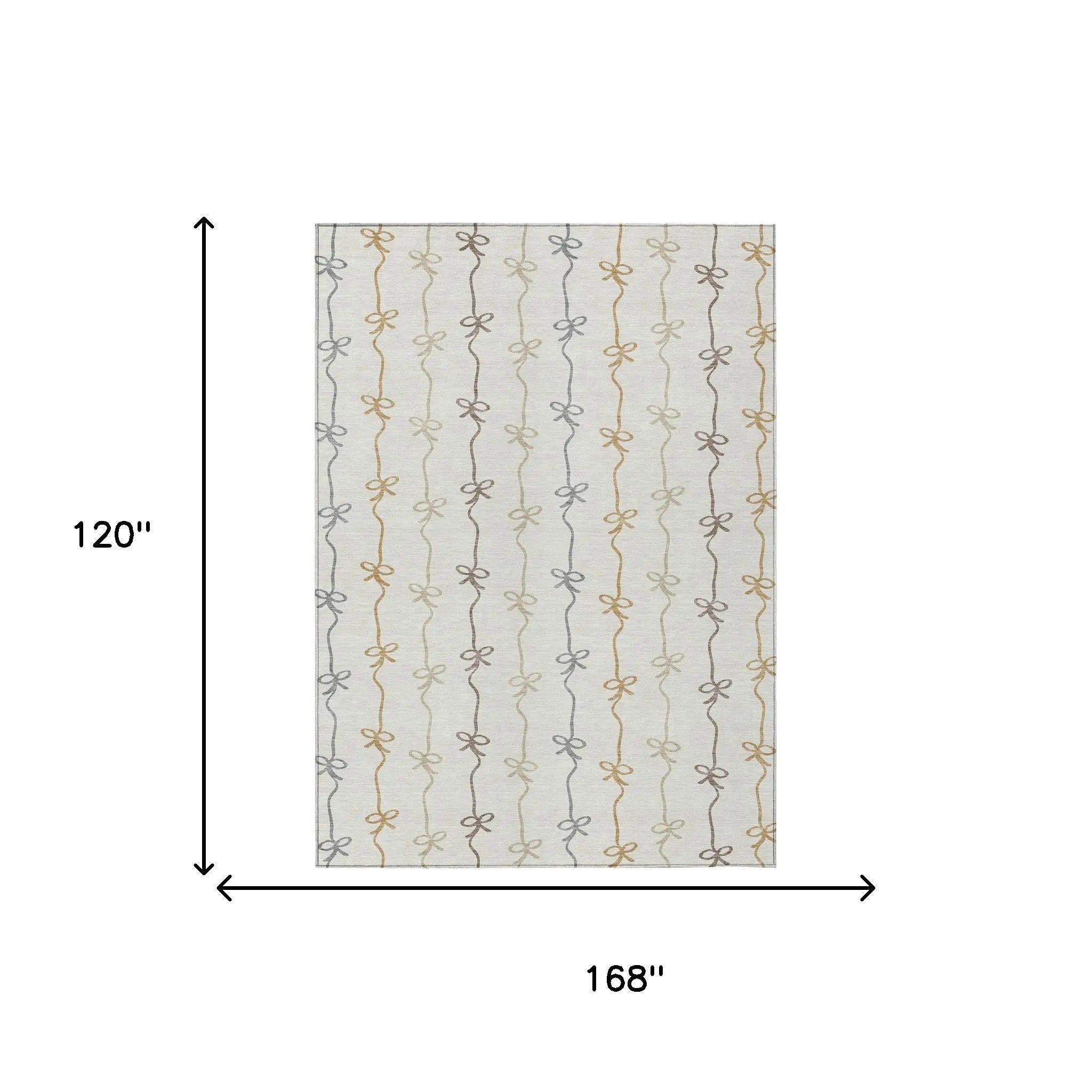 10' X 14' Ivory And Gray Southwestern Washable Indoor Outdoor Area Rug Homeroots Outdoor