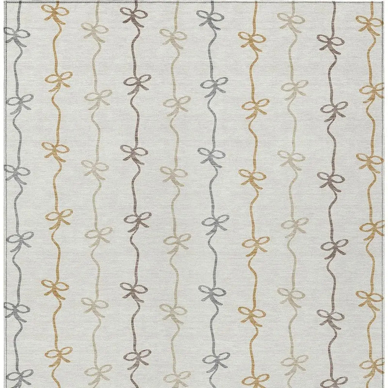 10' X 14' Ivory And Gray Southwestern Washable Indoor Outdoor Area Rug Homeroots Outdoor