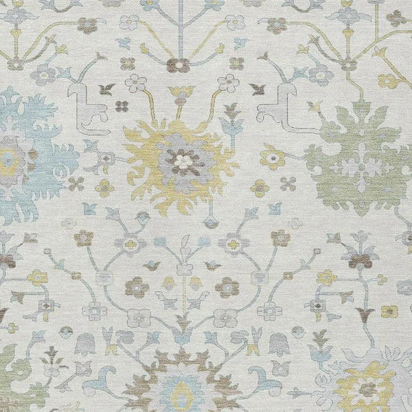 10' X 14' Ivory And Green Faux Bois Washable Indoor Outdoor Area Rug Homeroots Outdoor