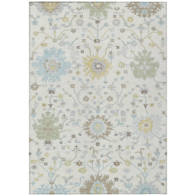 10' X 14' Ivory And Green Faux Bois Washable Indoor Outdoor Area Rug Homeroots Outdoor