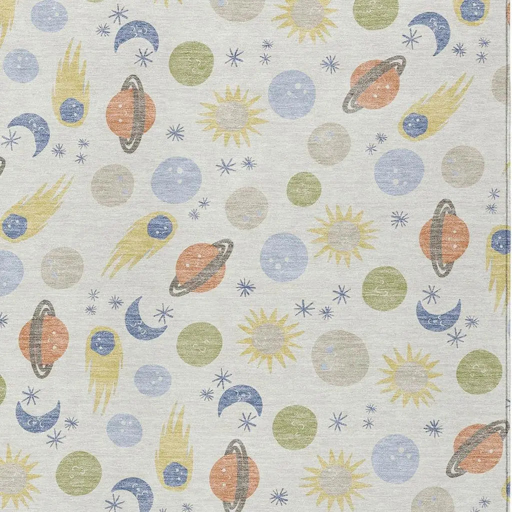 10' X 14' Ivory And Green Geometric Washable Indoor Outdoor Area Rug Homeroots Outdoor