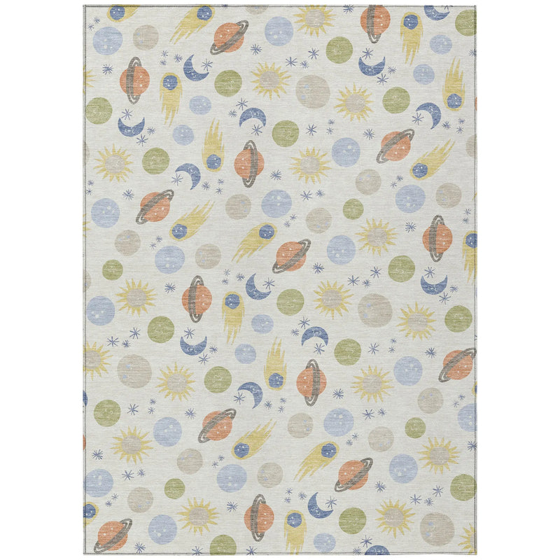 10' X 14' Ivory And Green Geometric Washable Indoor Outdoor Area Rug Homeroots Outdoor