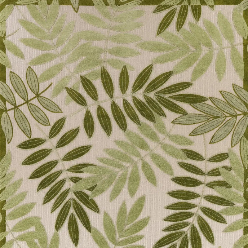 10' X 14' Ivory And Green Palm Leaf Indoor Outdoor Area Rug Homeroots Outdoor