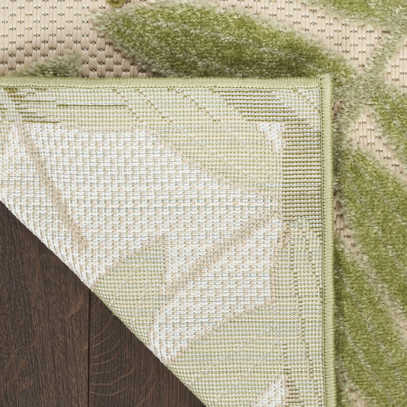 10' X 14' Ivory And Green Palm Leaf Indoor Outdoor Area Rug Homeroots Outdoor