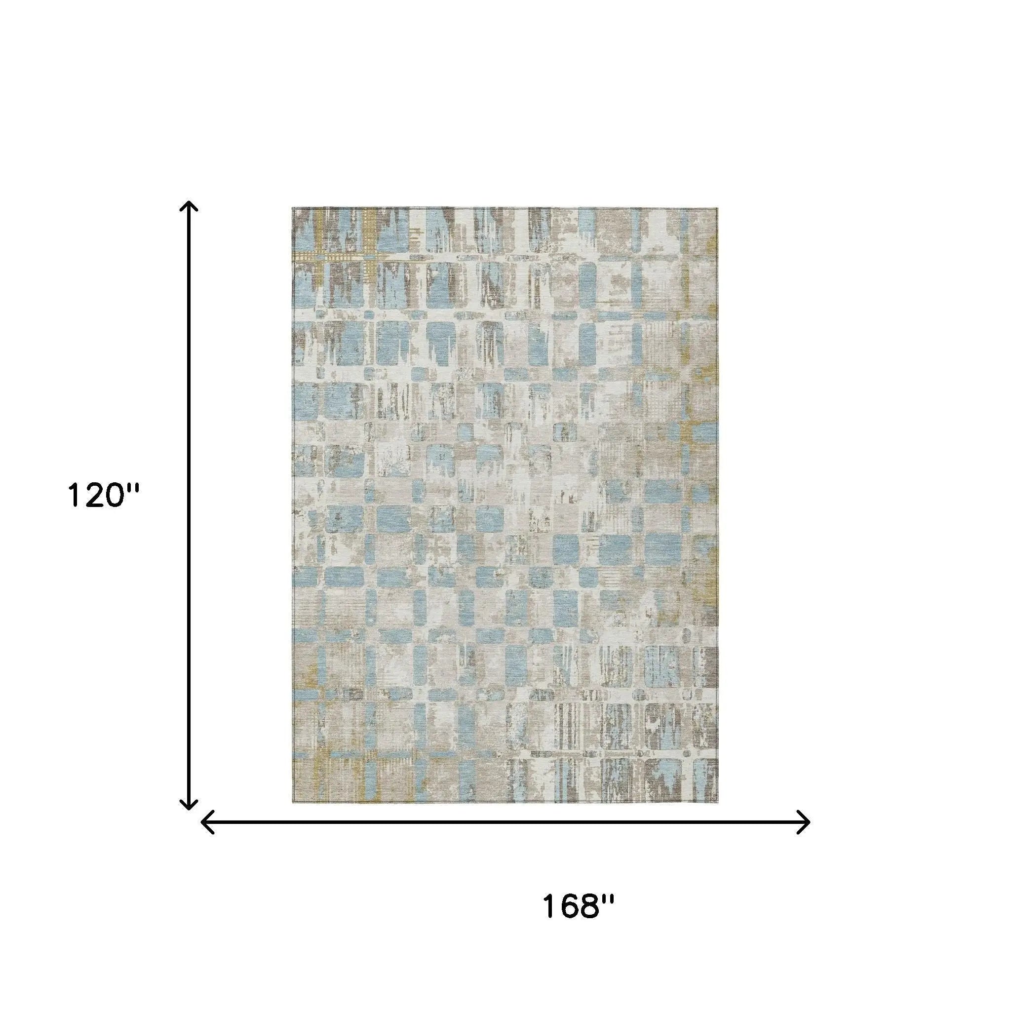 10' X 14' Ivory And Linen Abstract Washable Indoor Outdoor Area Rug Homeroots Outdoor